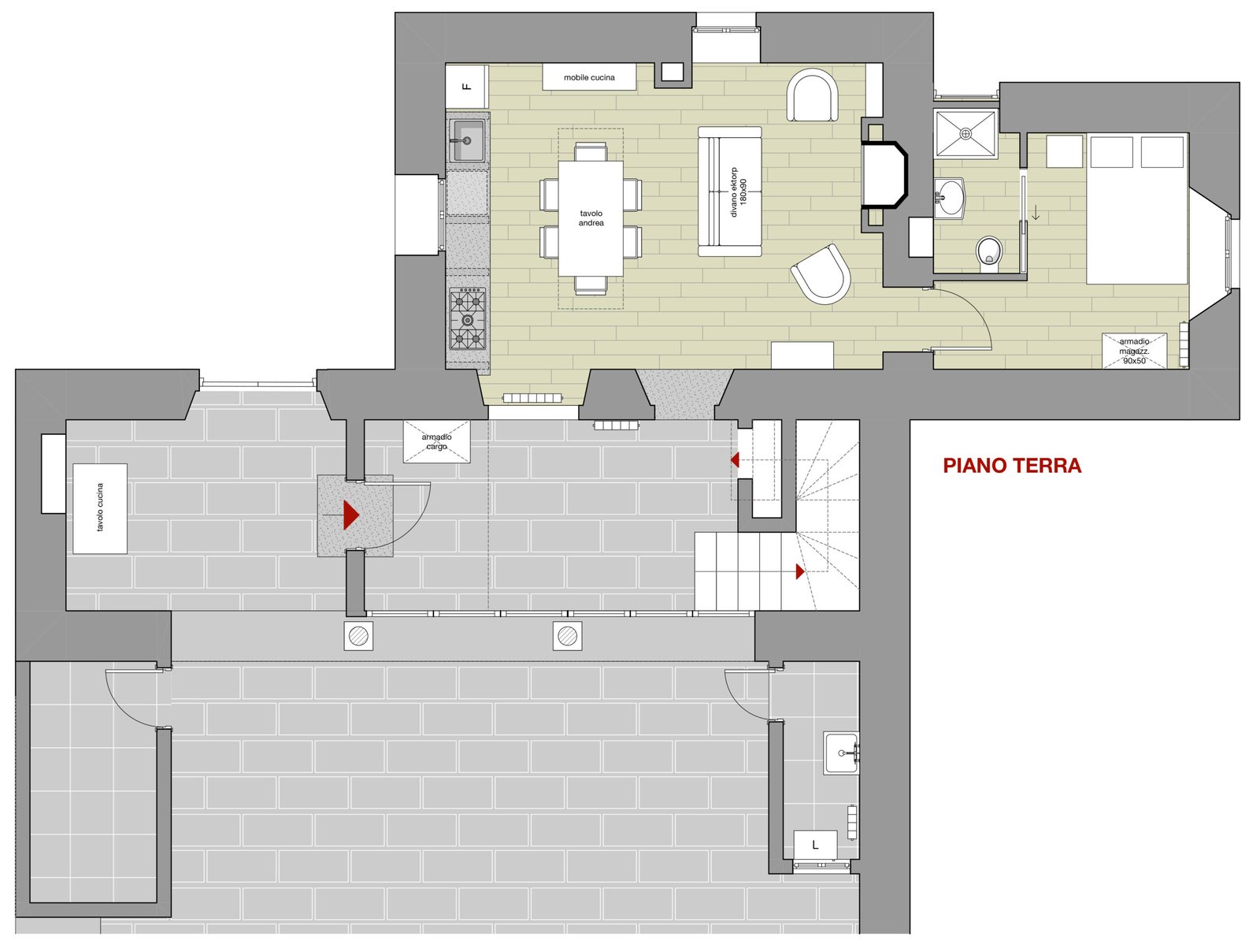 progetto arredi terra _ Layout